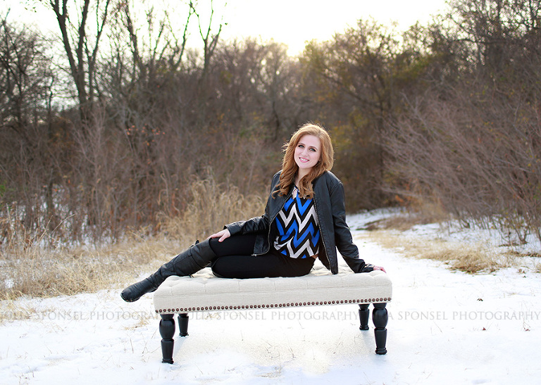 senior snow photos