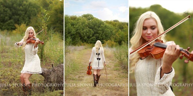 senior photos violin