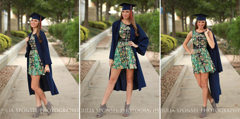 cap and gown senior photos