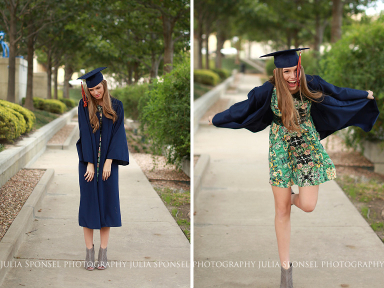 fun in cap and gown frisco photographer