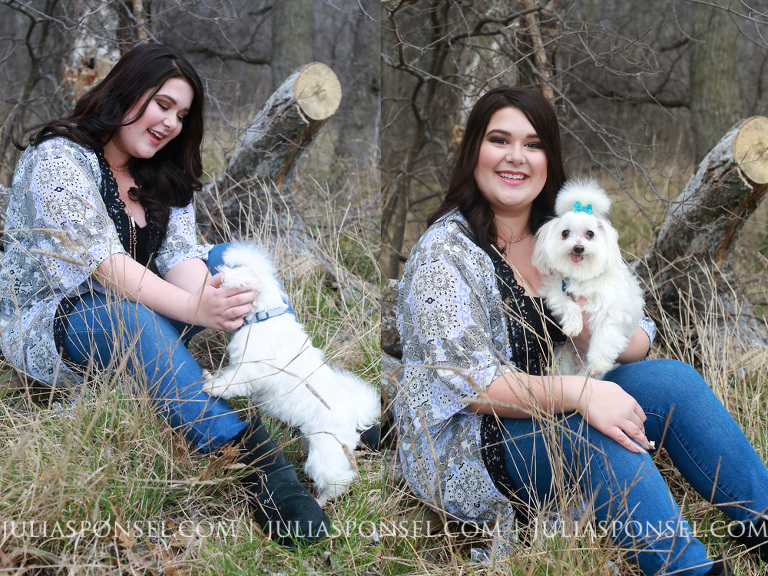 senior photos with dogs